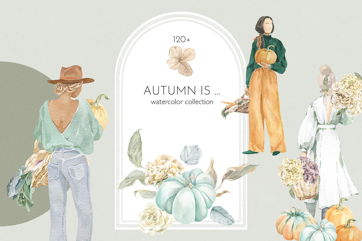 Autumn Harvest Watercolor Collection, a Food Illustration by Cat In Colour (Photo 1 of 8)