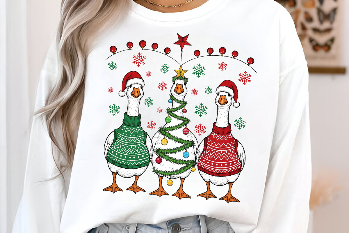 Funny Christmas Goose Png, Christmas, an Illustration by SinaCreation (Photo 4 of 7)