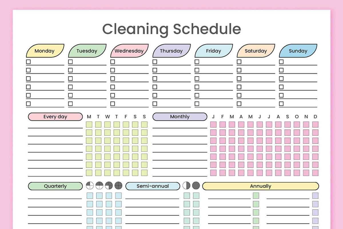 Editable Cleaning  Planner, a Print Template by Graphicsnext (Photo 1 of 3)
