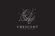 Crescent Moon Logo Abstract Line Art, a Branding & Logo Template by Signatoro (Thumbnail 3 of 3)
