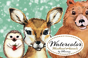 Watercolor Woodland Animals #2