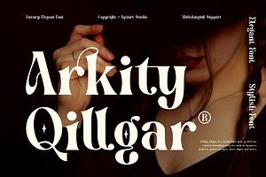 Arkity Qillgar Feminine Elegant Font, a Serif Font by Iqsiart Studio