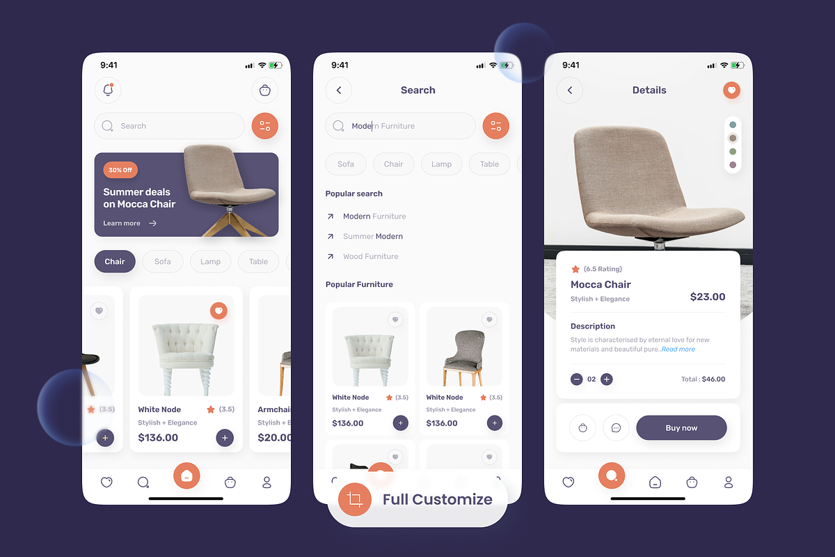 FurniVibe - Furniture App Design, a Websites & App Template by SLAB! Design (Photo 2 of 4)