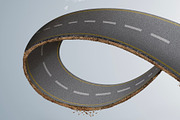 Infinity road or endless road, a Transportation Illustration by Nomad (Thumbnail 3 of 4)