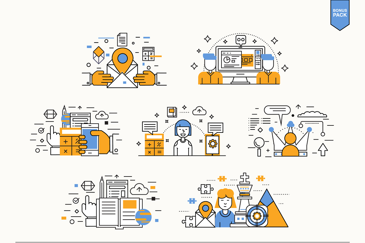 Modern team work pack, an Outline Icon by Vladimir Vihrev (Photo 3 of 3)