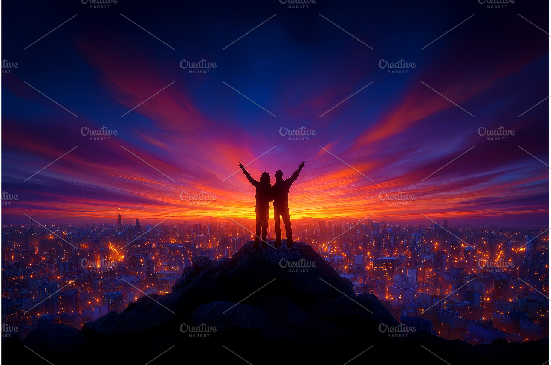 A man and woman who are hikers stand, a Person Photo by ZinetroN