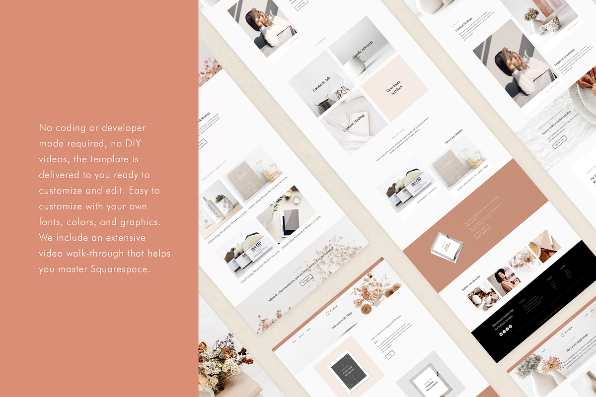 Squarespace Template: Rosée, a Squarespace Template by Applet Studio