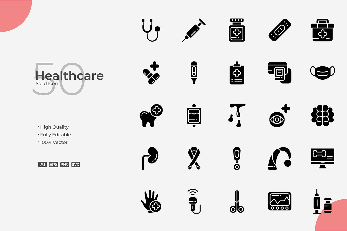 Healthcare Solid Icons, a Solid Icon by Bloodline