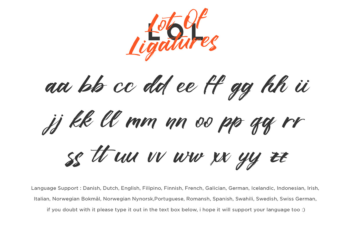 Ruffle - Casual Brush Font, a Script Font by Konstantine Studio (Photo 10 of 10)
