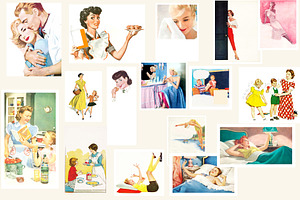 1950s Collage Art Pack