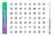 Halloween Line Icons Set, an Outline Icon by Voysla's Shop (Thumbnail 2 of 4)