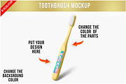 Toothbrush Mockup PSD, a Product Mockup by Bruno's Shop (Thumbnail 1 of 4)