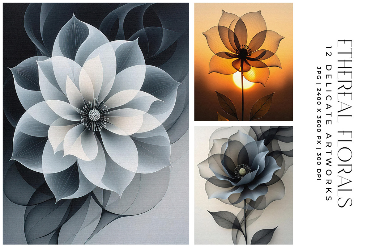 Ethereal Florals, a Decorative Illustration by Digital Art Creations (Photo 4 of 7)