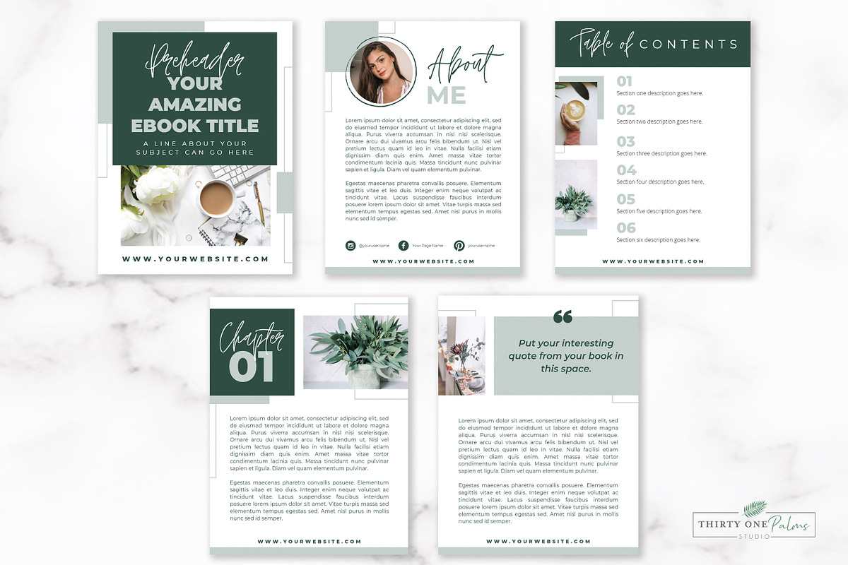 eBook Template for Canva | Green, a Magazine Template by Thirty One Palms Studio (Photo 6 of 11)