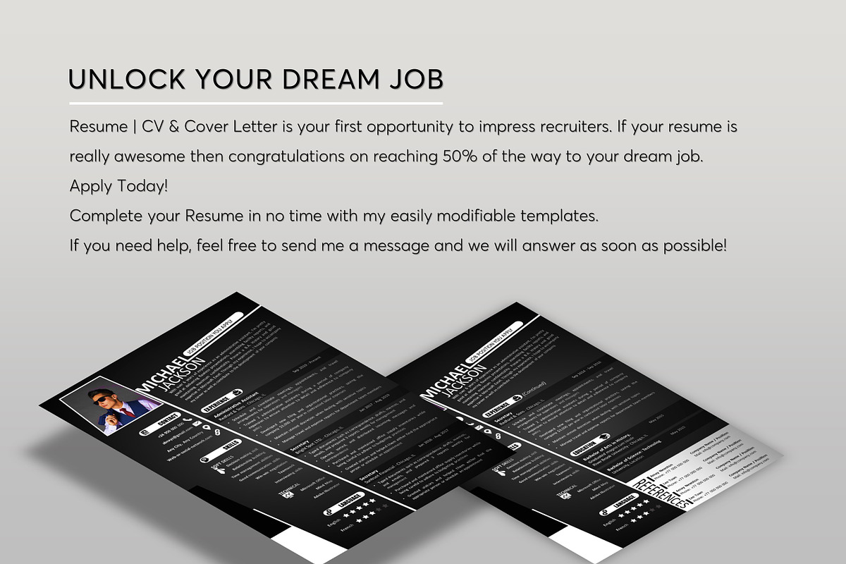 ATS Resume CV Word & PowerPoint - 10, a Resume Template by MrCam Template Resume|CV (Photo 6 of 6)