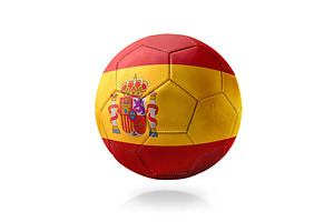 Spanish Flag Soccer Ball Isolated, a Sports & Recreation Photo by Davizro's Market