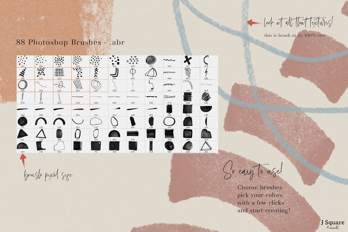 Abstract Art Generator- PSD Brushes, a Brush Add-On by JSquarePresents (Photo 2 of 14)