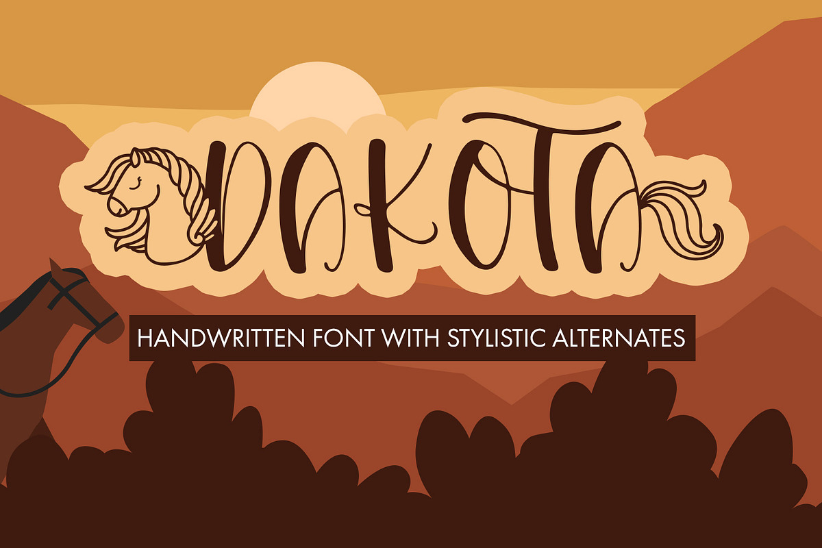 Dakota A Horse Font, a Handwritten Font by Freeling Design House (Photo 4 of 6)