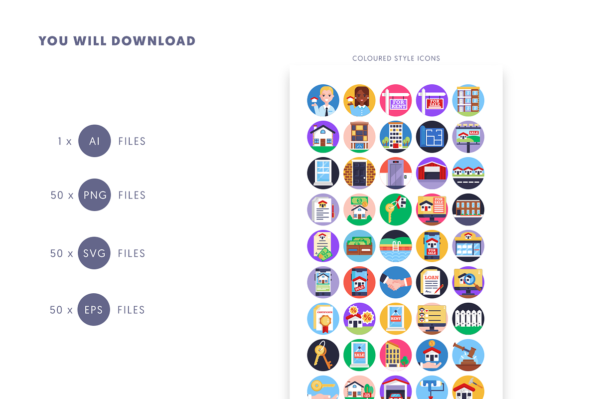 50 Real Estate Icons, an Outline Icon by Dighital (Photo 10 of 10)