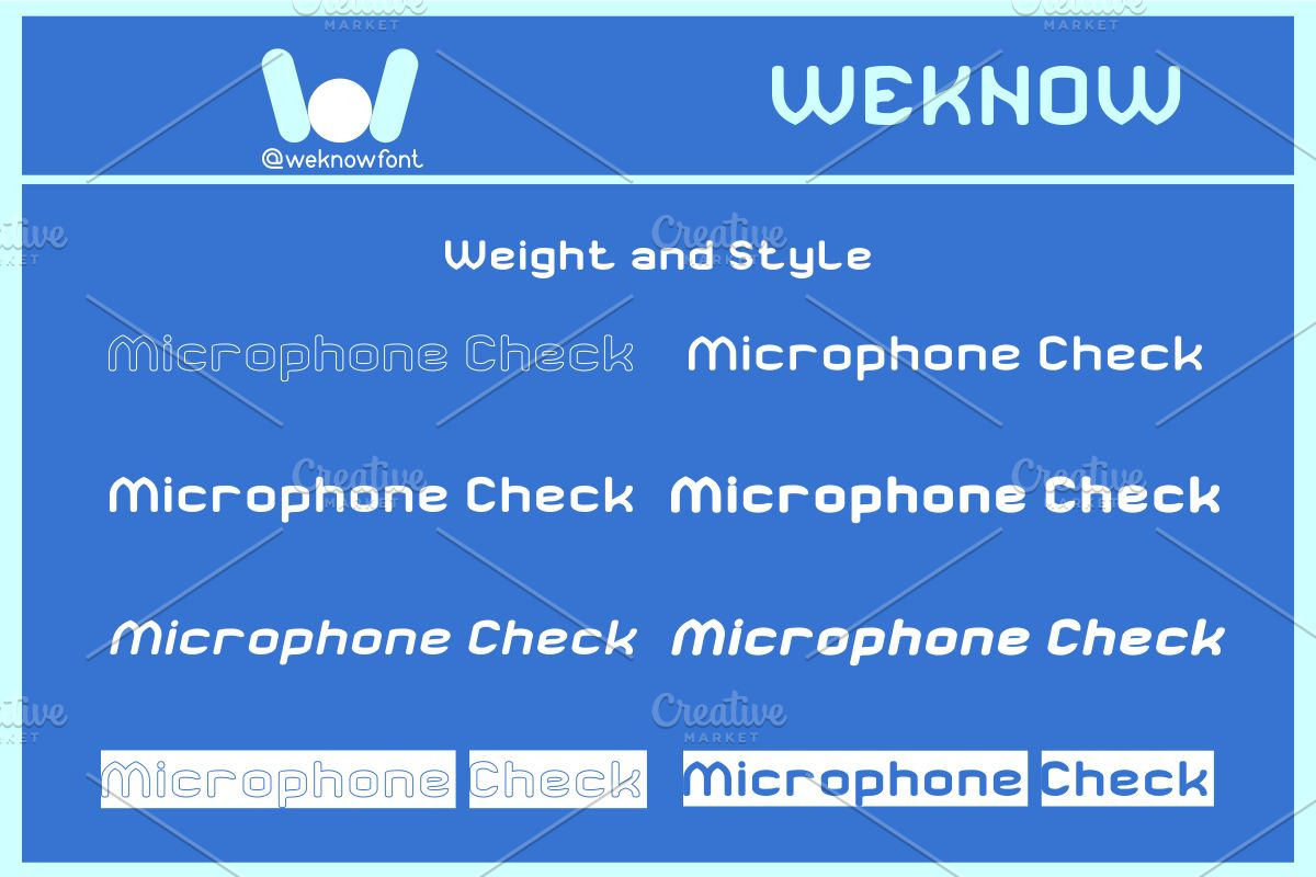 Microphone Check font, a Sans Serif Font by weknow (Photo 7 of 8)
