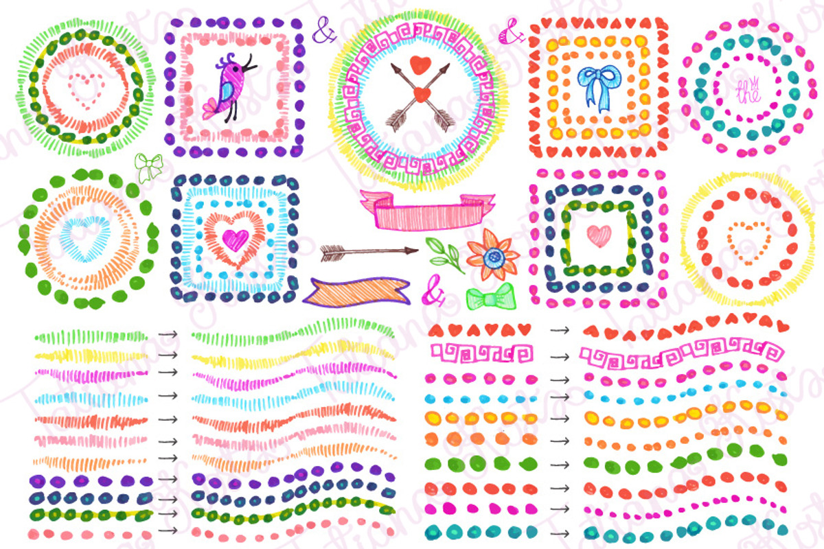 Highlighter brushes,bordes,wreath preview 3