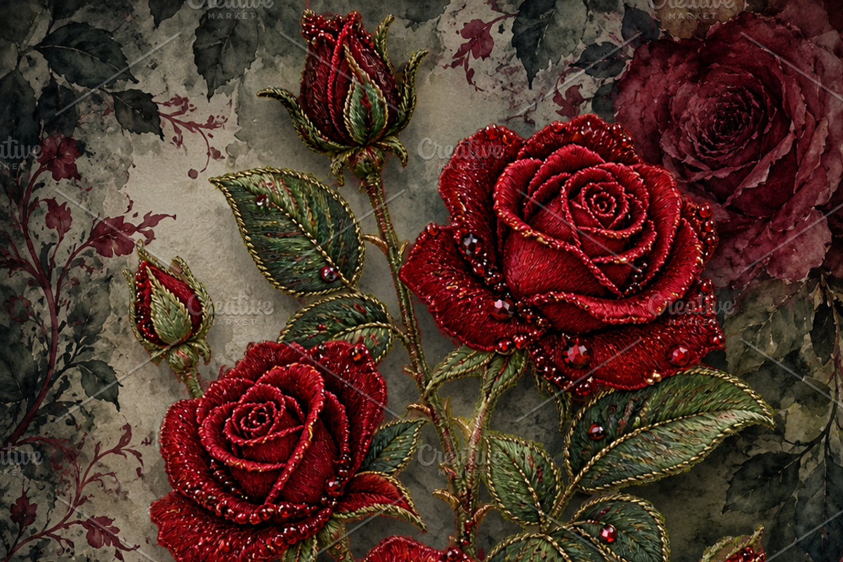 Beaded Roses PNG, an Object Graphic by The Edit (Photo 3 of 3)