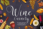 Wine&winery-clipart+bonus, a Food Illustration by Astarte_design (Thumbnail 1 of 9)