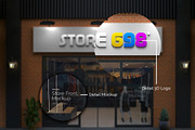3D Logo Storefront Sign Mockup, an Advertising Mockup by Modaldesain (Thumbnail 2 of 2)