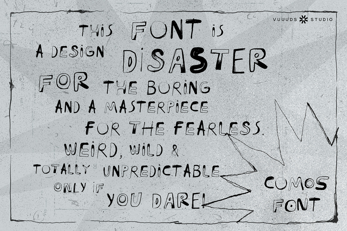 Comos, a Handwritten Font by vuuuds (Photo 1 of 10)