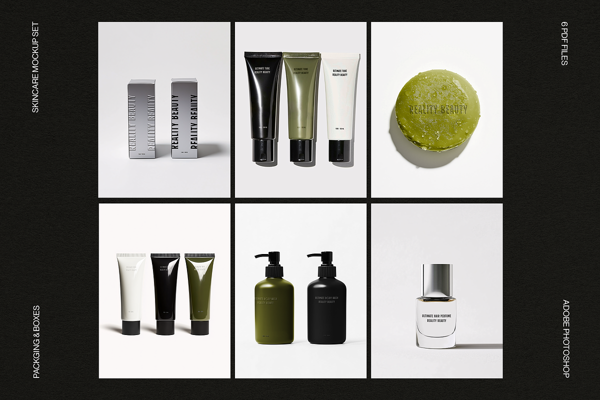 Skincare Packaging Mockup Set, a Packaging Mockup by Aire Studio (Photo 2 of 7)