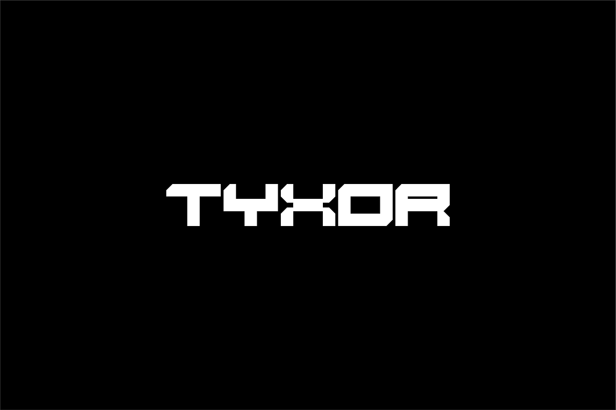Tyxor - Futuristic Display Font, a Sans Serif Font by Typeagle (Photo 1 of 9)