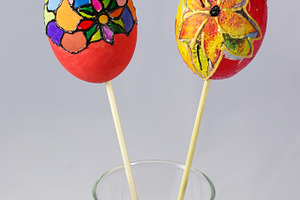 Easter eggs containing blue, bright, and celebrating