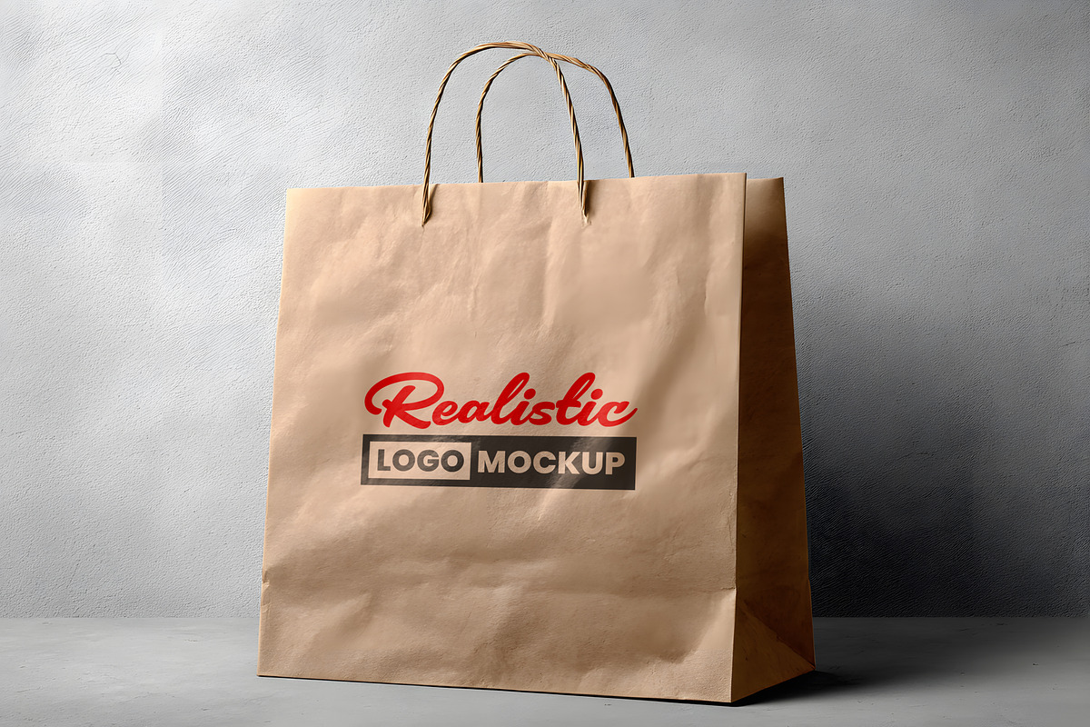 Paper Bag Mockup, a Packaging Mockup by GenesisCreativeCo (Photo 1 of 3)