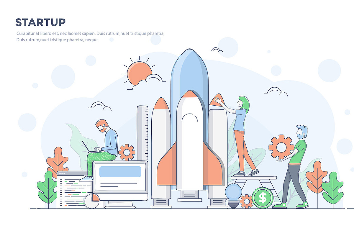 Modern Business concept for websites, a Person Illustration by Creative Graphics (Photo 8 of 12)