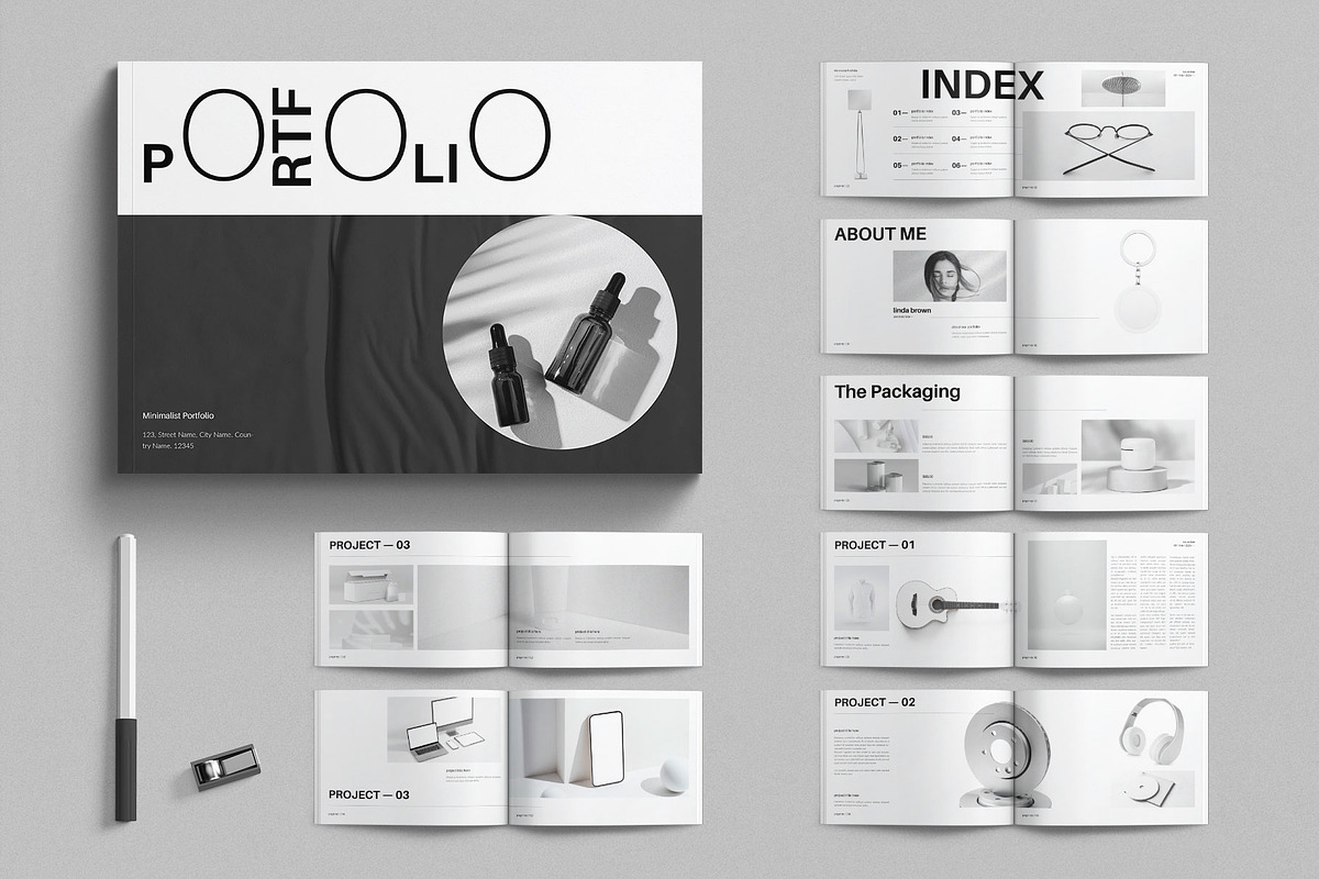 Minimalist Portfolio Landscape, a Brochure Template by E-Type (Photo 1 of 7)