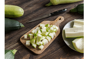 Zucchini harvesting concept., a Food & Drink Photo by Fascinadora
