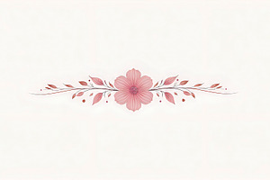 Elegant Pink Floral Ornament With Co, a Photo by LOGOCREATIVE