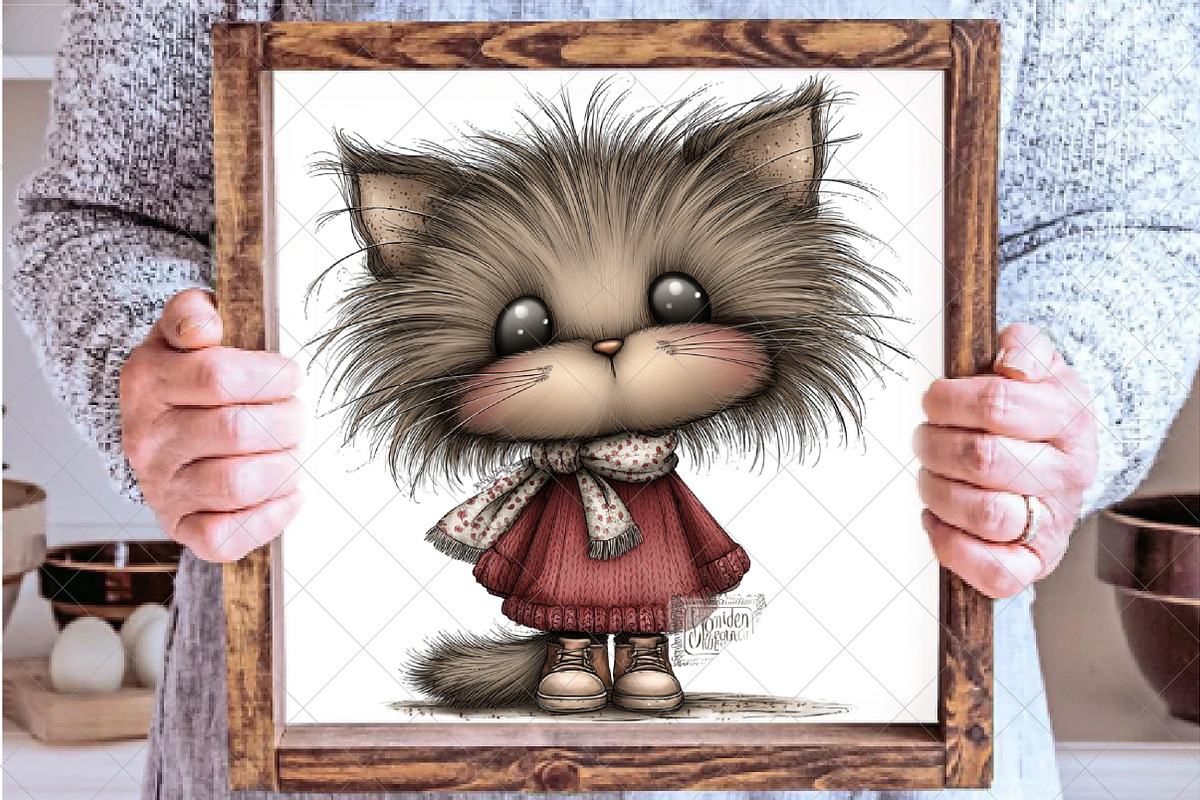 Whimsical Christmas Cat and Dog PNG, an Illustration by SinaCreation (Photo 7 of 7)