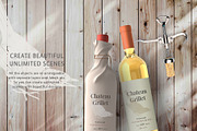 Wine Bottle Mockup Kit, a Merchandise Mockup by PSD Market (Thumbnail 6 of 16)