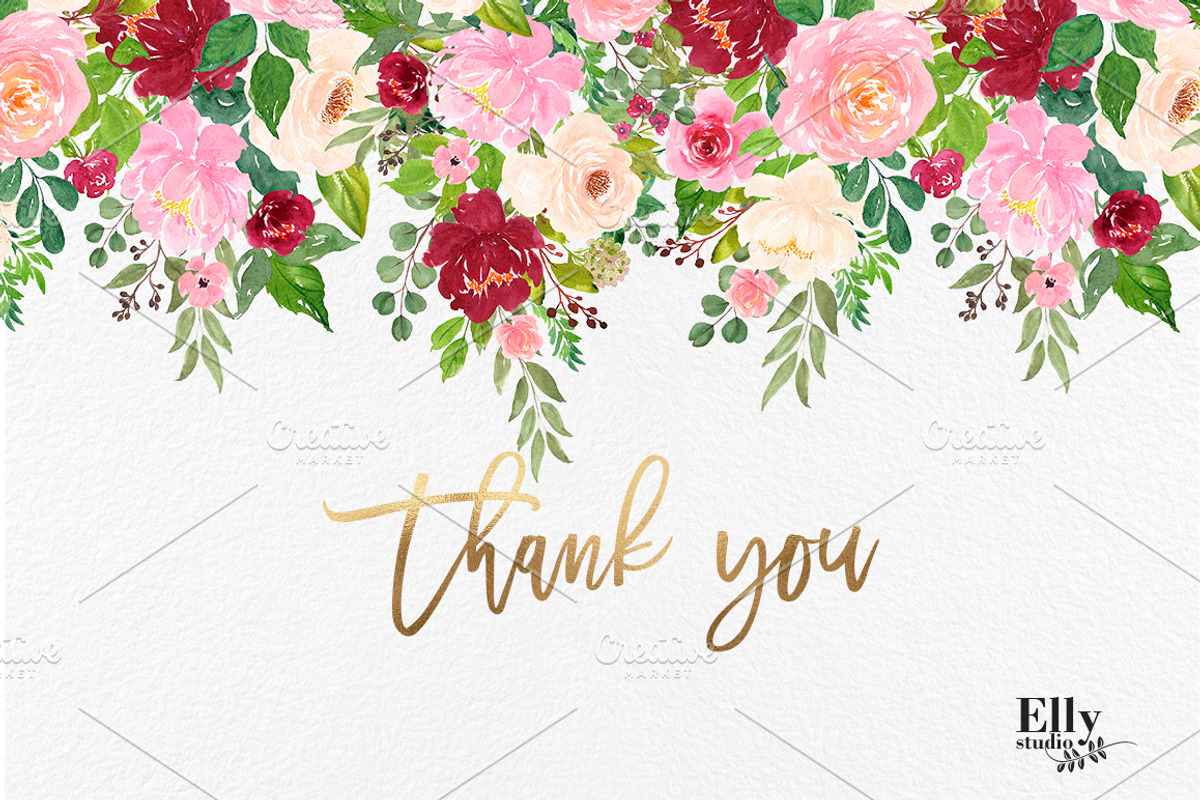 Watercolor Flower Graphic Set, a Decorative Illustration by Elly Studio (Photo 12 of 12)
