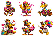 Valentines duck clipart, an Illustration by CreationArt (Thumbnail 5 of 7)