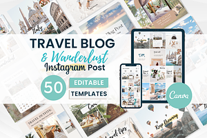 50 TRAVEL Instagram Templates 2026