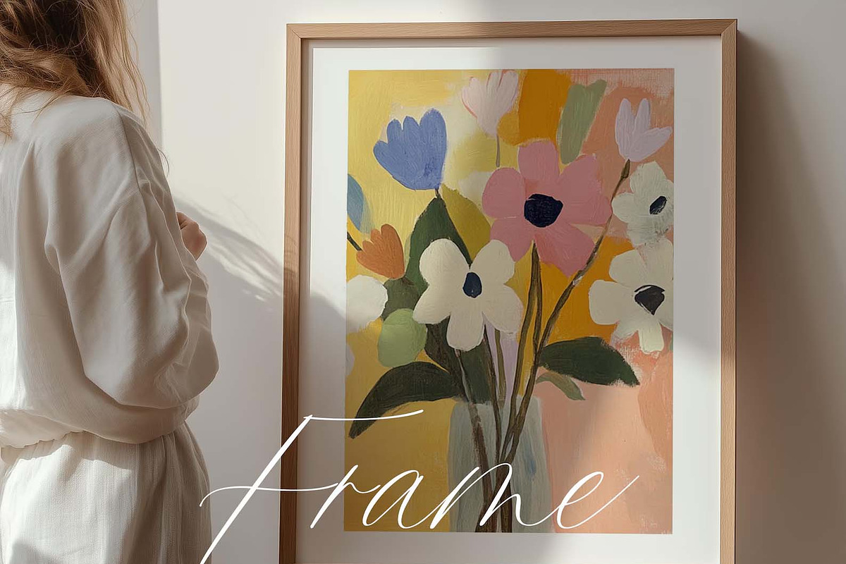 10 Frame Mockup with person 3, a Merchandise Mockup by ArtwithFrame (Photo 9 of 14)