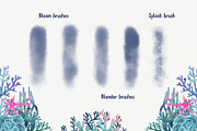 14 Procreate Watercolor Brushes, a Brush Add-On by ProcreateiBox (Thumbnail 6 of 8)