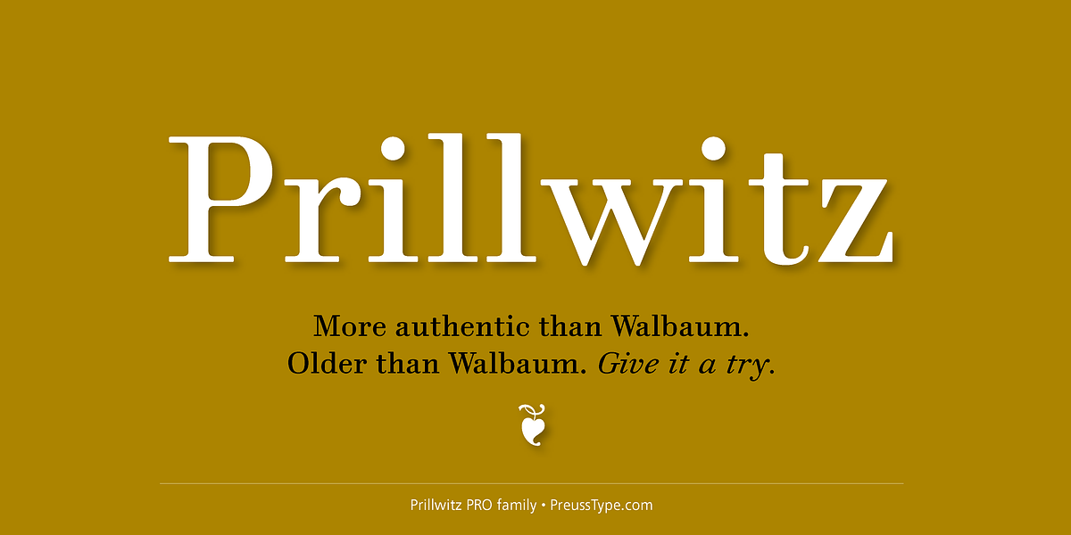Prillwitz PRO, a Serif Font by preussTYPE (Photo 1 of 9)