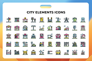 City Elements Icons, a Duotone Icon by Wencory (Thumbnail 1 of 3)