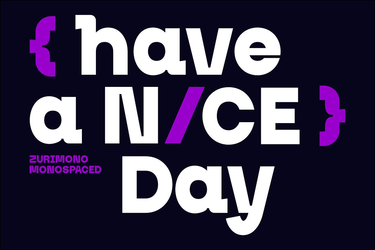 Zurimono - Monospaced Display, a Sans Serif Font by Bentype Studio (Photo 3 of 7)