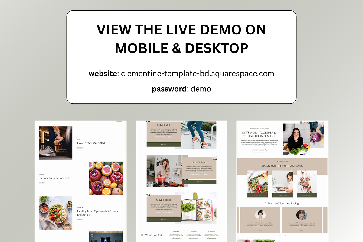Squarespace Template: Clementine, a Squarespace Template by Breah Designs (Photo 9 of 10)