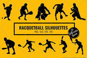 Racquetball Silhouette Vector