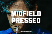 MIDFIELD PRESSED, a Font by Kreuk Studio (Thumbnail 1 of 6)